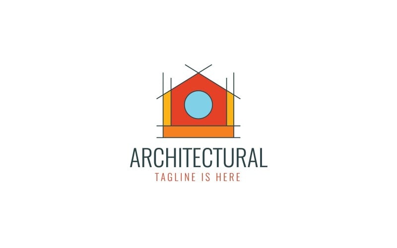 建筑房屋建筑标志模板