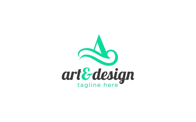 KUNST & Design Een brief Logo Template