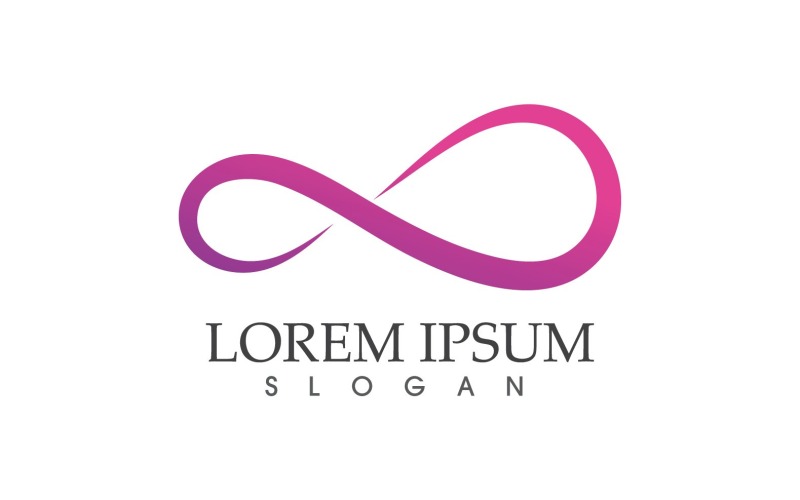 Linha Loop Infinito Logo Vector V14