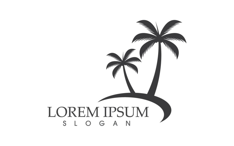 Logo wektor palmy kokosowej V2