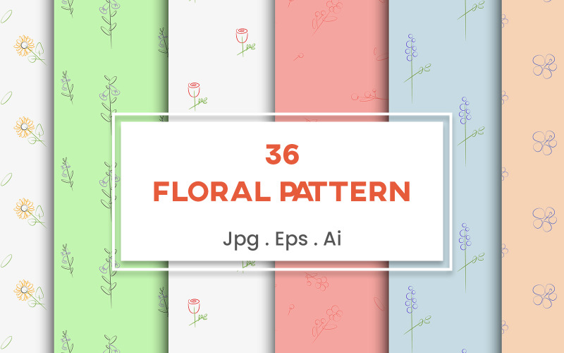 36 Minimal blommönsterdesign