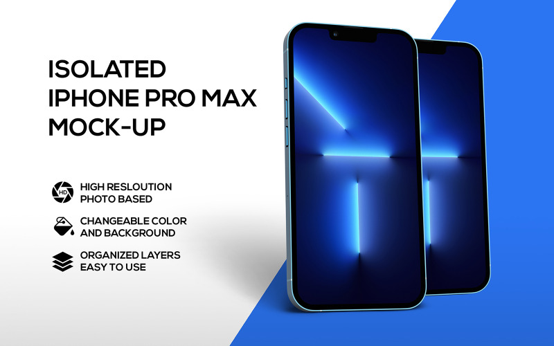 Mockup-sjabloon voor iPhone 13 Pro Max