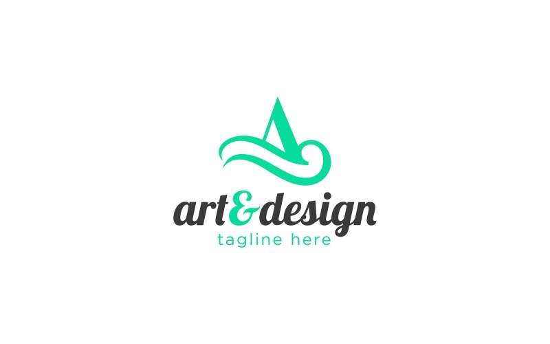 Modelo de Logotipo de uma carta de ARTE & Design