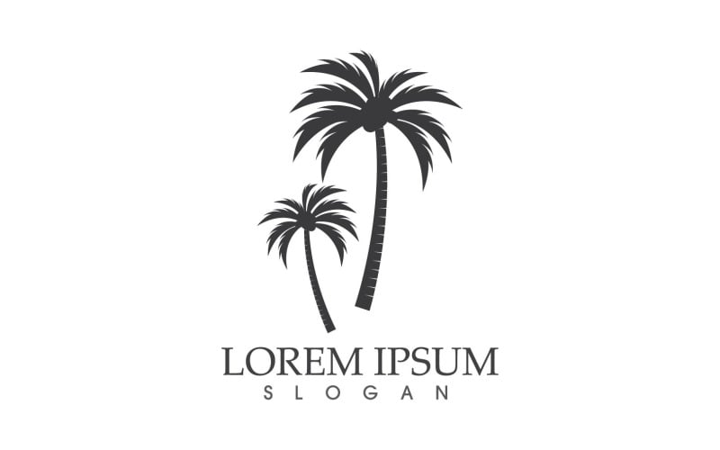 Palm Kokospalm Vector Logo V13