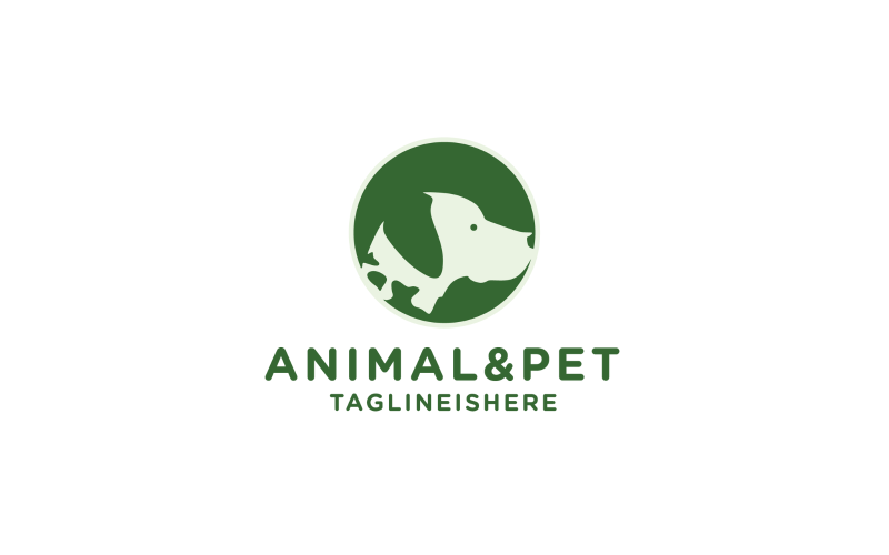 Шаблон логотипу тварин і домашніх собак