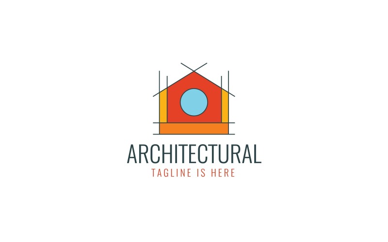 Šablona loga architektonické budovy domu