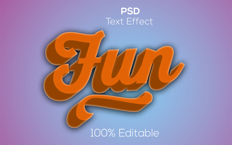 Spaß | 3D-Spaß | Moderner 3D-Spaß-Psd-Texteffekt