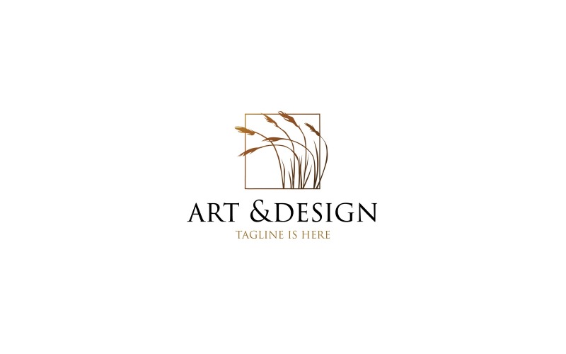 Szablon logo ART & Design Pszenica