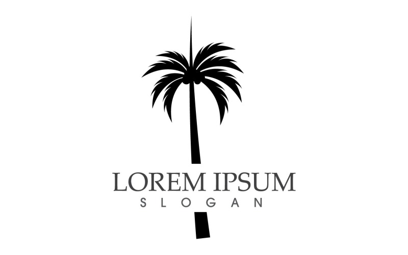 Palm Kokospalm Vector Logo V14