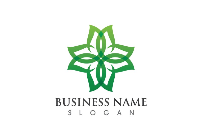 Verde Eco Foglia Albero Logo Vector V15