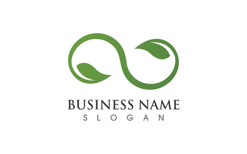 Verde Eco Foglia Albero Logo Vector V20