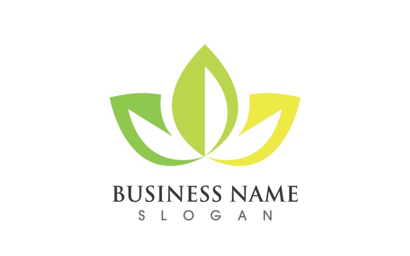 Зелений еко лист дерево логотип вектор V19