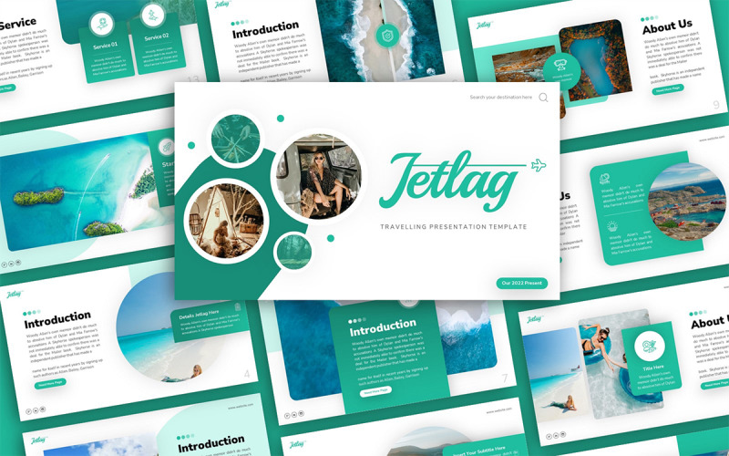 Jetlag Reizen Multifunctionele PowerPoint-presentatiesjabloon
