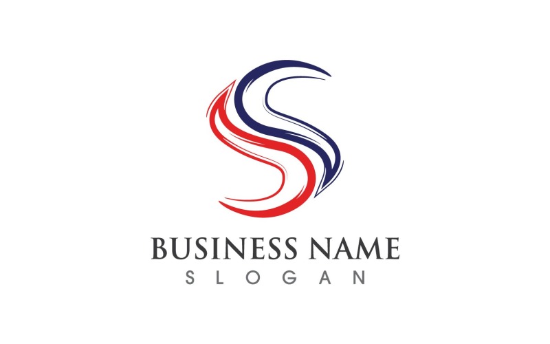 Simbolo S Lettera iniziale Logo Vector V3