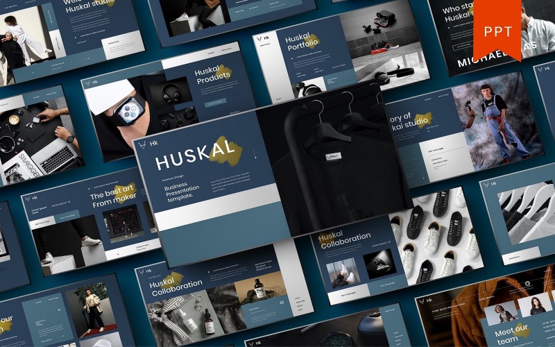 Huskal – Бізнес шаблон PowerPoint