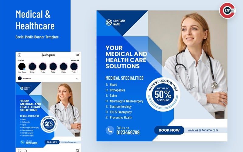 Medical Healthcare Social Media Banner - 00245