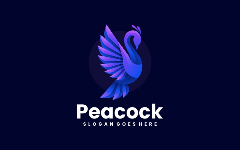 Modèle Logo Paon Coloré