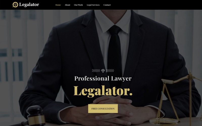 Legalator Professionell advokat Elementor mallsatser