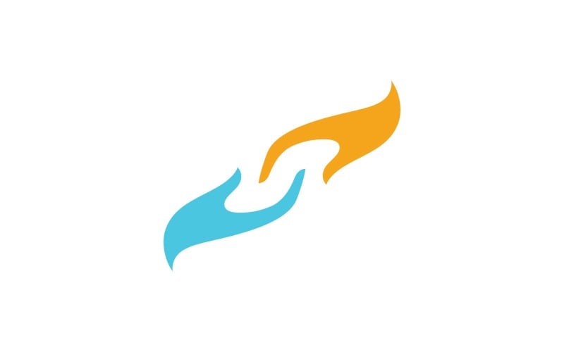 Handvård vektor logotyp designmall V2