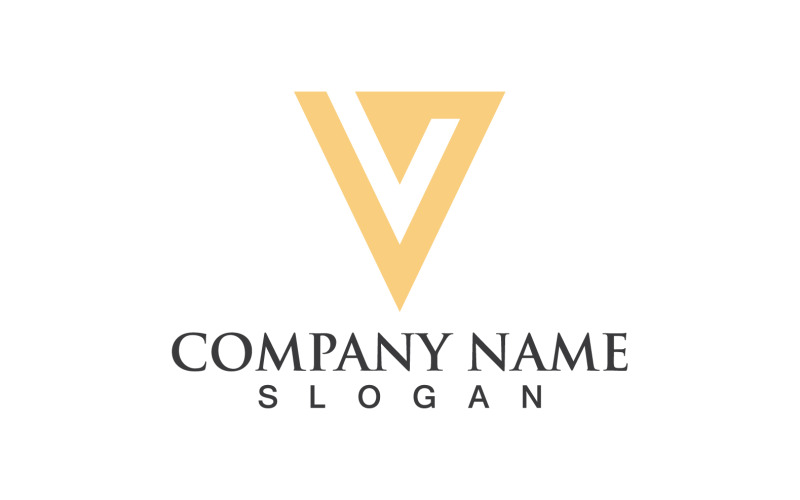 V Business Letter Vector Logo V15