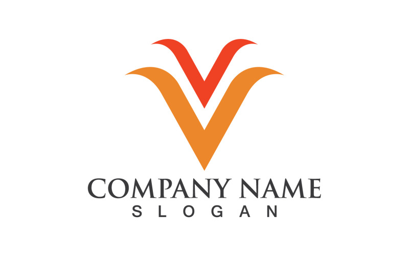 V lettera commerciale Logo vettoriale V9