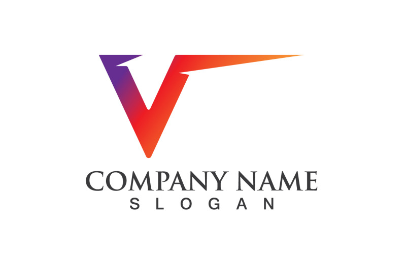 V Logo vectoriel de lettre d'affaires V16