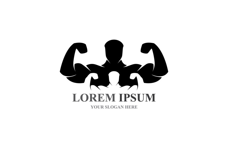 Étiquette de sport Gym Badge Fitness Logo Design V29