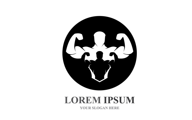 Étiquette de sport Gym Badge Fitness Logo Design V30