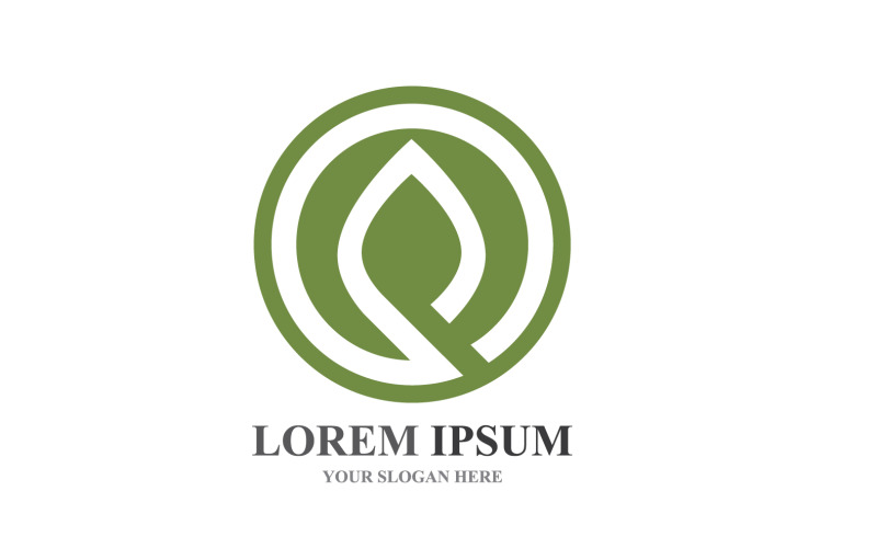 Loghi di Green Tree Leaf Ecology Element Vector V11