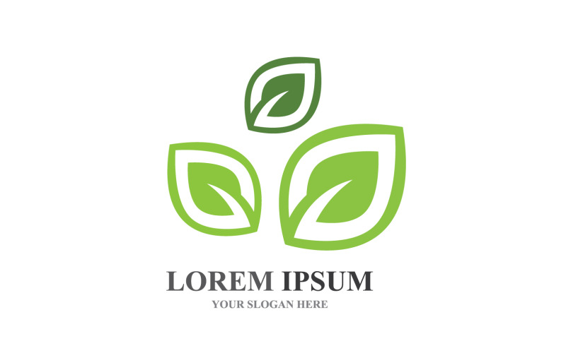 Loghi di Green Tree Leaf Ecology Element Vector V19