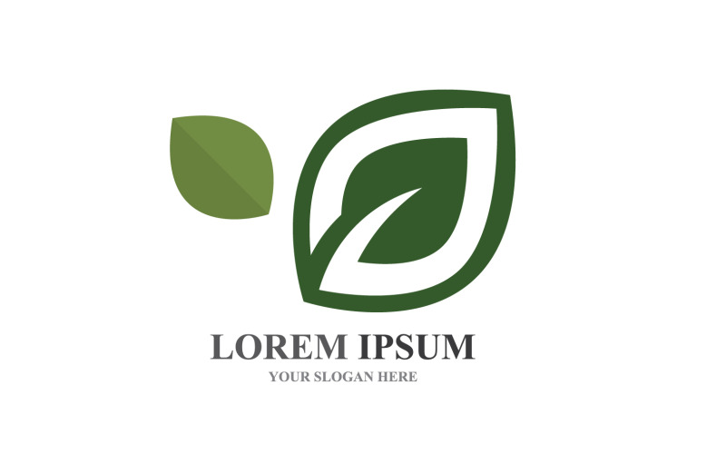 Logos de Green Tree Leaf Ecology Element Vector V12