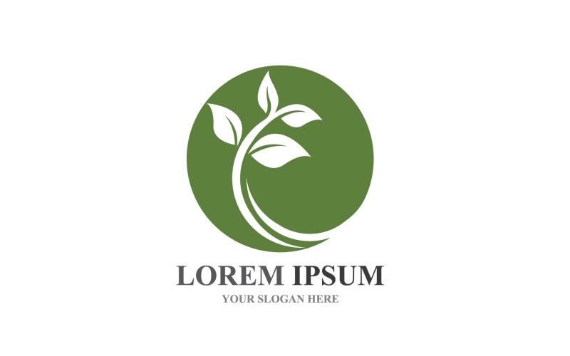 Logos de Green Tree Leaf Ecology Element Vector V16