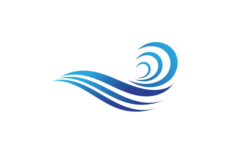 Modèle de vecteur de symboles de logo Wave Beach V24