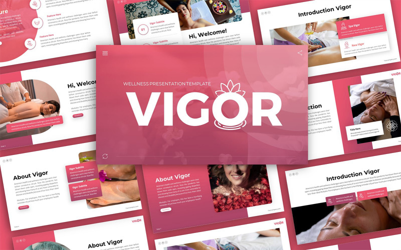 Modello di presentazione PowerPoint multiuso Vigor Wellness