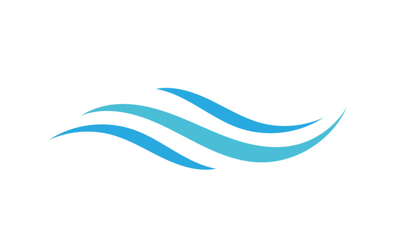 Символы логотипа Wave Beach Vector Template V19