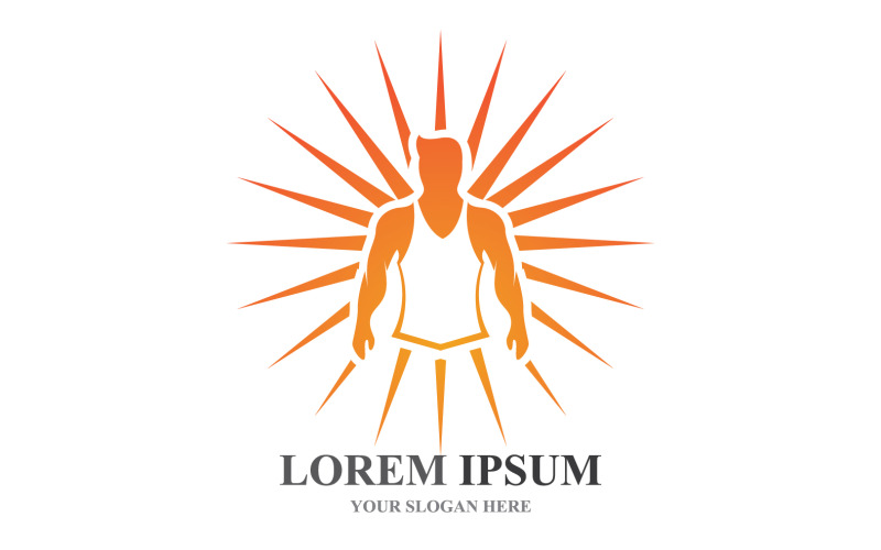 Sport etichetta palestra badge Fitness Logo Design V10
