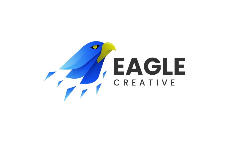 Vector Eagle Head Gradient Logotypstil