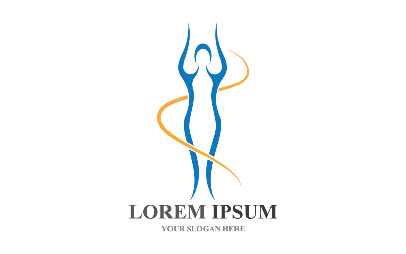 Vetor de sinal de logotipo de personagem humano V3