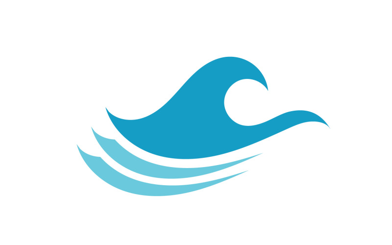 Wave Beach Logo Symbole Wektor Szablon V2