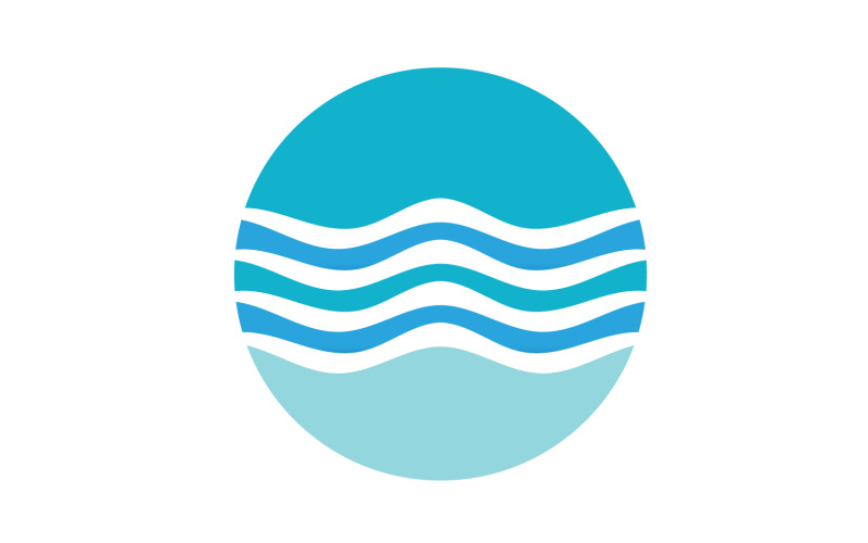 Wave Beach Logo Symboler Vector Mall V18
