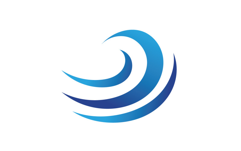 Wave Beach Logo Symboly Vektorové šablona V13