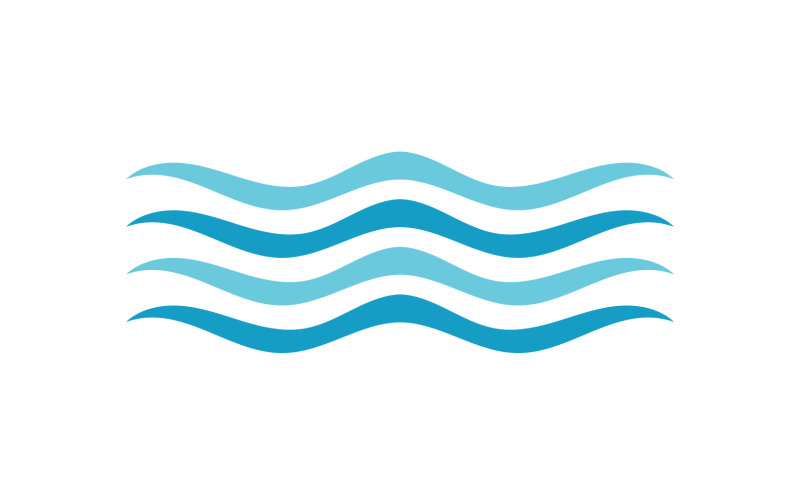 Wave Beach Logo Symboly Vektorové šablona V17