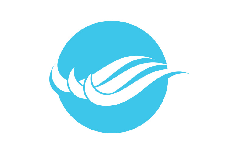 Modèle de vecteur de symboles de logo Wave Beach V50