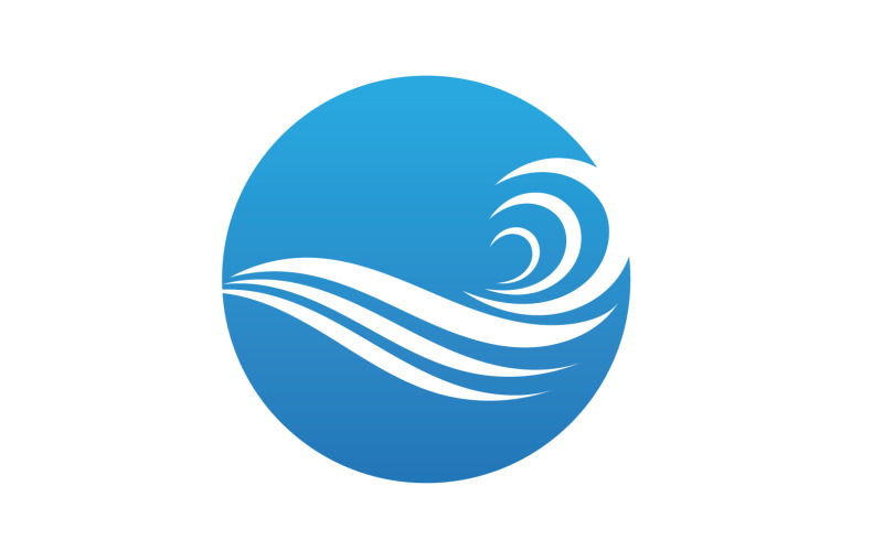 Modello vettoriale di simboli del logo della spiaggia dell'onda V51