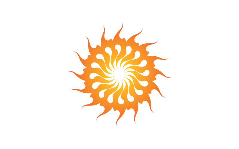 Słońce Logo Wektor Ikona Szablon Projektu V2