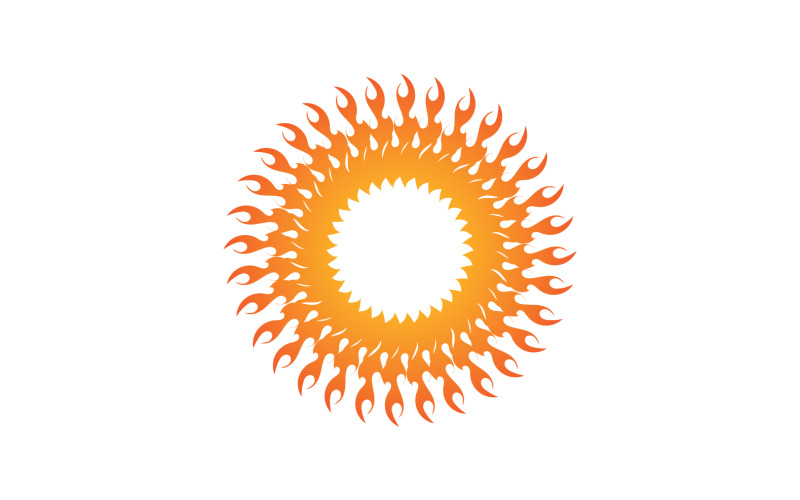 Sol Logo Vector icono plantilla diseño V17