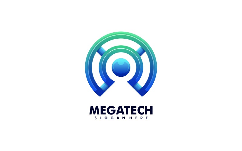 Стиль логотипу Mega Tech Gradient