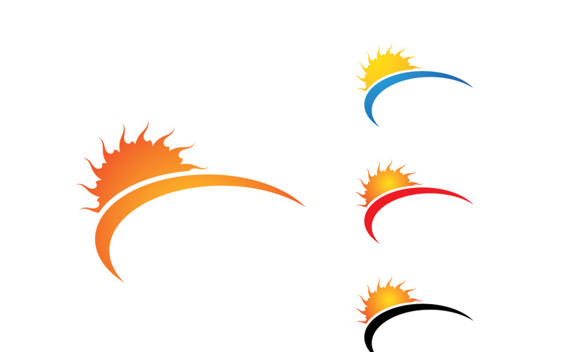 Sun Logo Vektor Ikon Mall Design V13