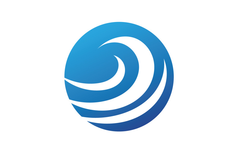 Wave Beach Logo Symbolen Vector Sjabloon V40