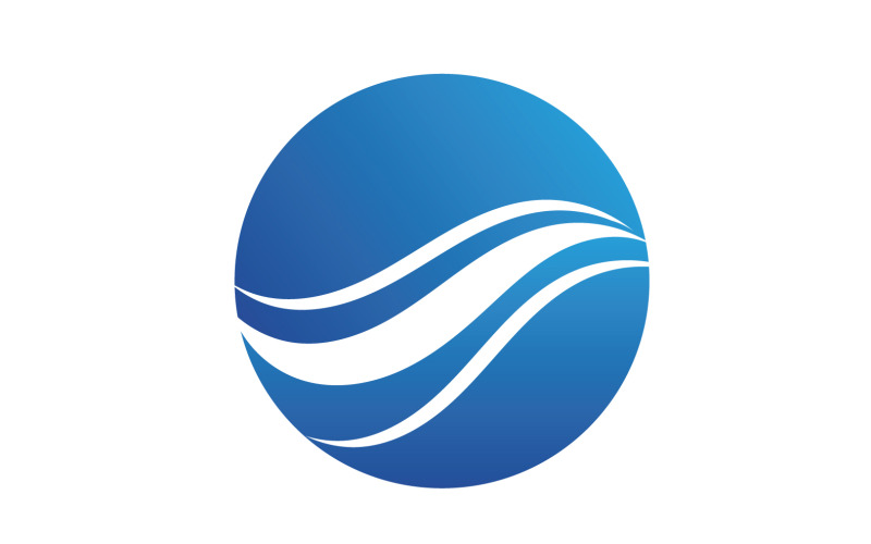 Wave Beach Logo Symboly Vektorové šablona V36